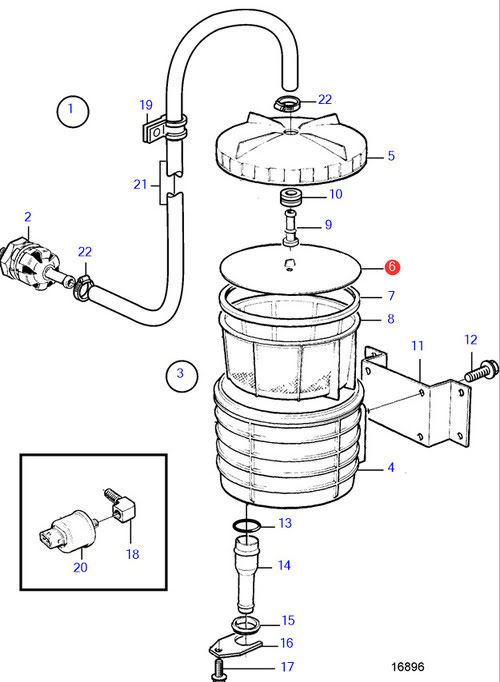 3581437 Volvo Penta Tryckplatta 